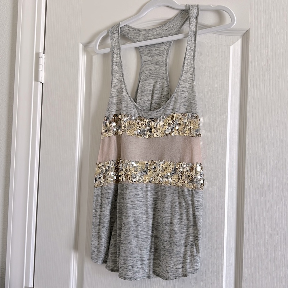 📦 Express Gold & Silver Block Sparkle Tank